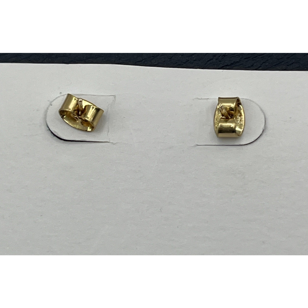 14K Yellow Gold 4.8mm Polished Ball Stud Earrings Dainty Classic Minimalist - Picture 6 of 10